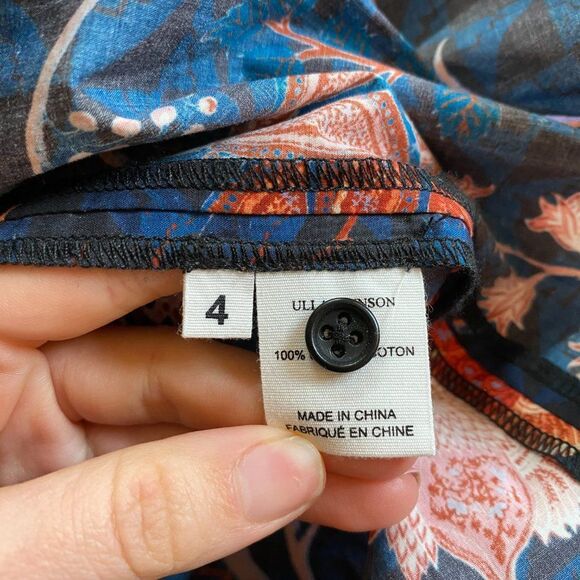 Ulla Johnson Navy and Orange Mini Dress - Picture 8 of 11